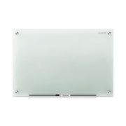 Quartet Infinity Glass Dry-Erase Whiteboard, 48" x 36", Frosted Tempered Glass Surface, Frameless, Horizontal/Vertical Mount, Includes Mounting Hardware, Marker Tray, and 1 Dry Erase Marker, 1 Each