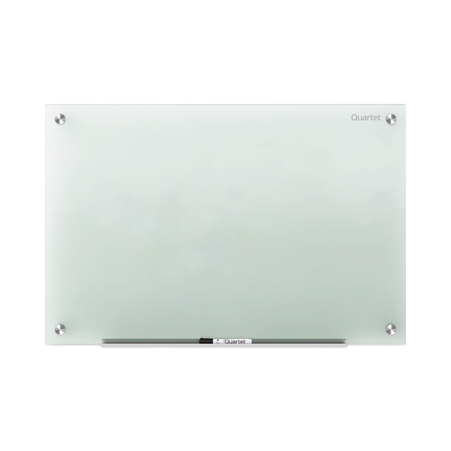 Quartet Infinity Glass Dry-Erase Whiteboard, 72" x 48", Frosted Tempered Glass, Frameless, Horizontal/Vertical Mount, Includes Mounting Hardware, Marker Tray, and 1 Dry Erase Marker, 1 Each