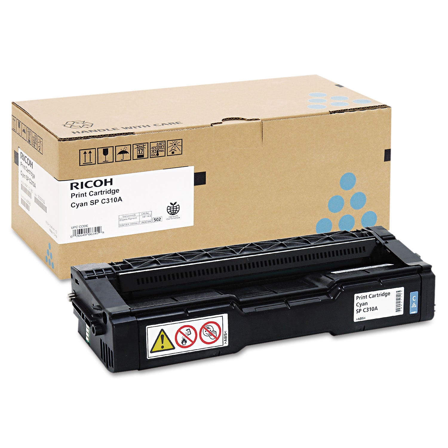 Ricoh Type SP C310A Original Laser Toner Cartridge - Cyan - 1 Each