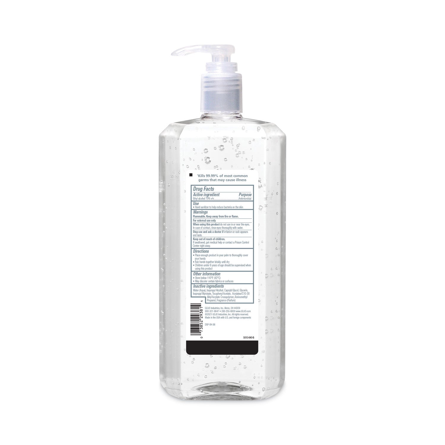 PURELL Advanced Hand Sanitizer Gel, 1.59 Quart Pump Bottle, Clear, Paraben-Free, Phthalate-Free, Preservative-Free, Anti-Irritant, 4/Carton