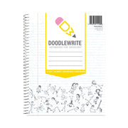 DoodleWrite Notebooks, 1-Subject, Wide/Legal Rule, White Cover, (50) 10.75 x 8.75 Sheets, 24/Carton