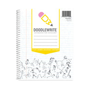 DoodleWrite Notebooks, 1-Subject, Medium/College Rule, White Cover, (60) 11.25 x 9.25 Sheets, 24/Carton