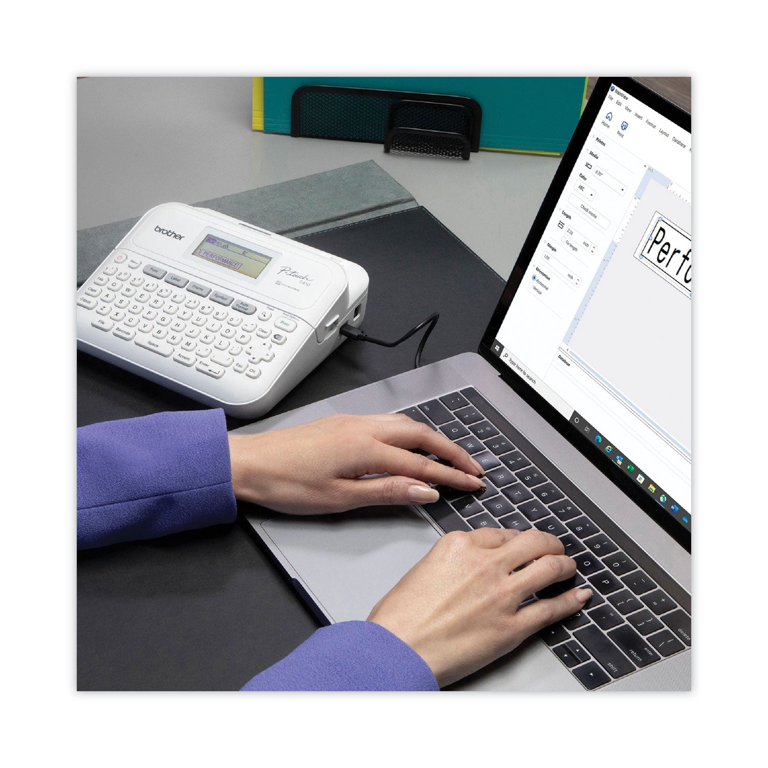 Brother P-Touch PT-D410AD Label Printer Gray