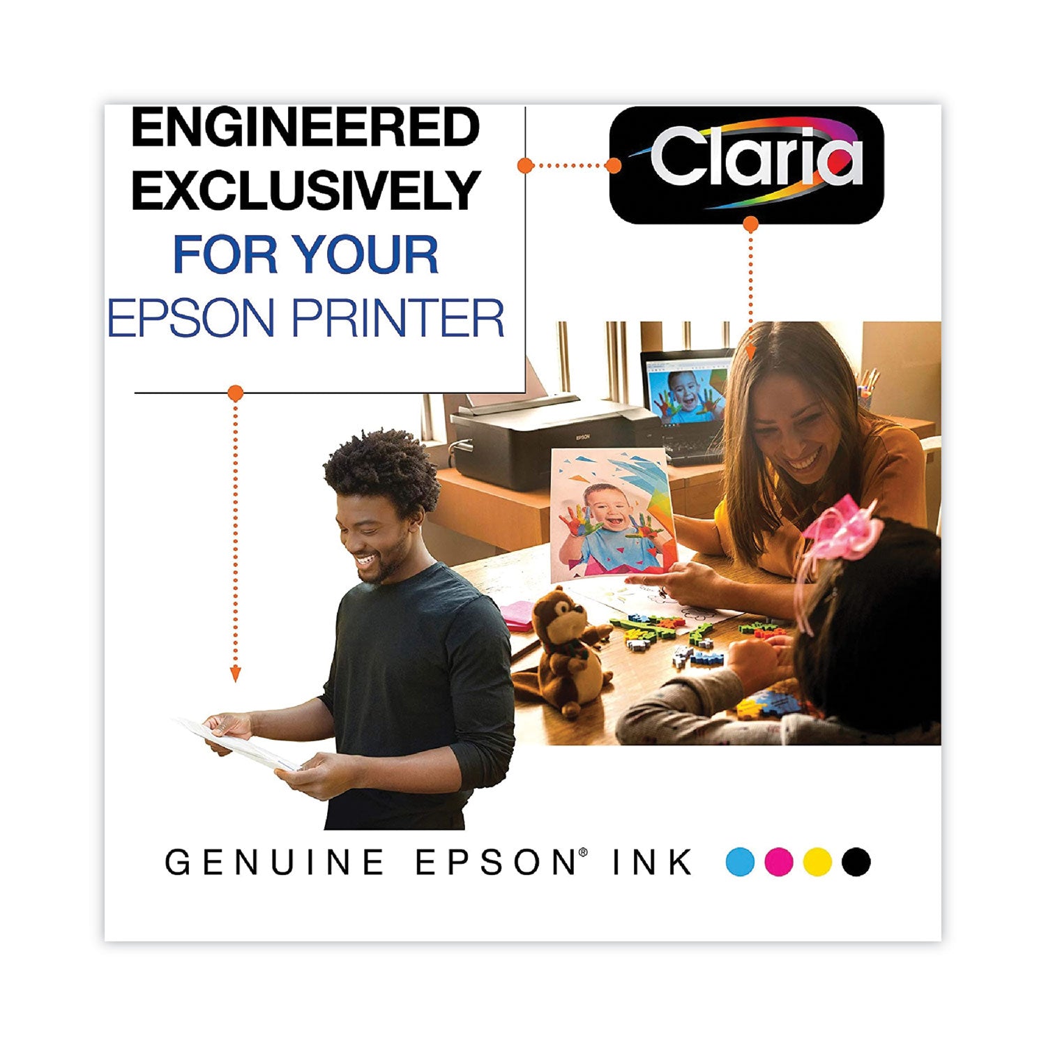 T232120BCS (T222) Claria Ink, 165 Page-Yield, Black/Cyan/Magenta/Yellow