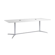 Bush Business Furniture 96-inch Office Conference Table with Metal Base in White - 95.2" Width x 42.01" Depth x 28.65" Height