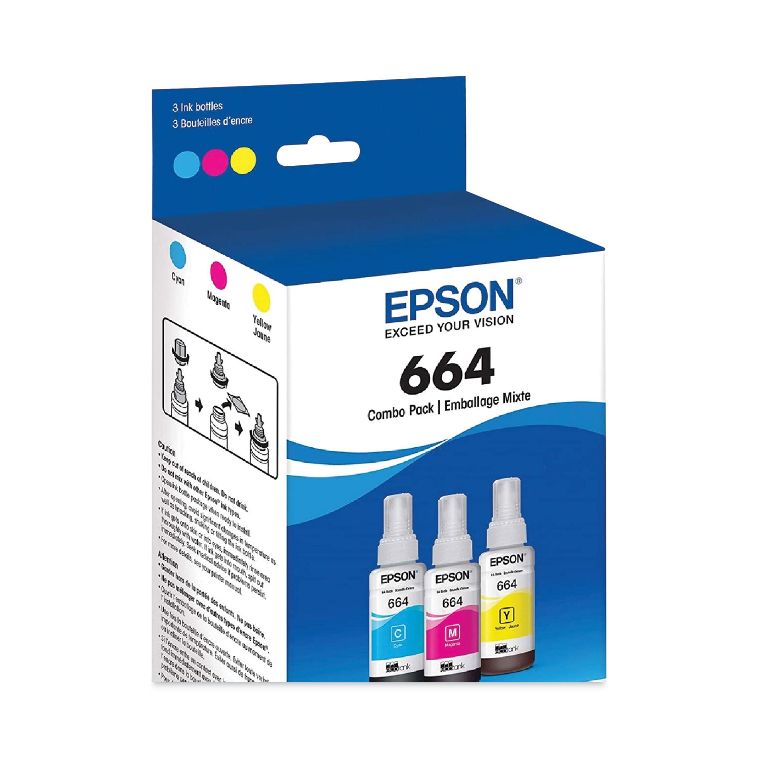 T664520-S (664) Ultra High-Yield Ink, Cyan/Magenta/Yellow