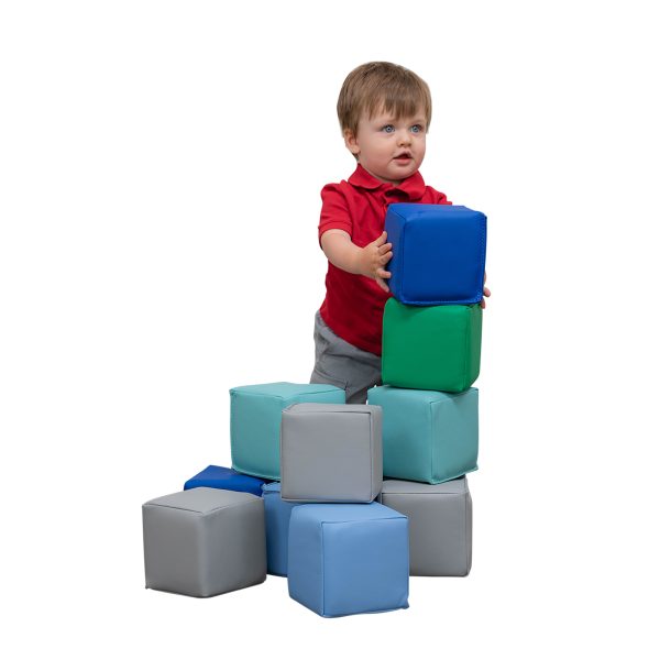 Toddler Baby Blocks - Contemporary Color - Set of 12