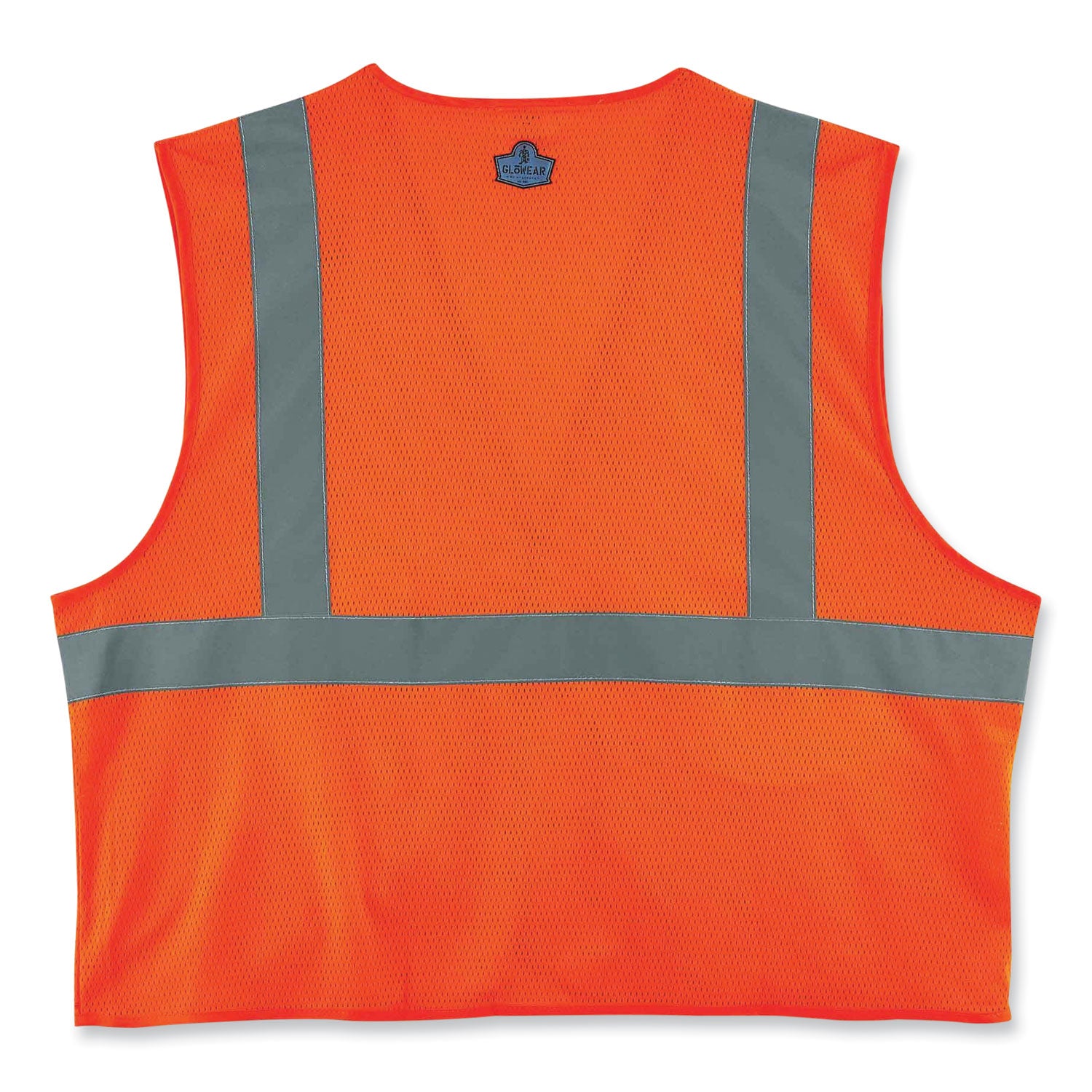 Ergodyne 8220HL Type R Class 2 Standard Mesh Vest, Large/Extra Large, Hook & Loop Closure, Orange, Mesh Fabric, Polyester Mesh, Pocket, Mic Tab, Reflective, 1 Each