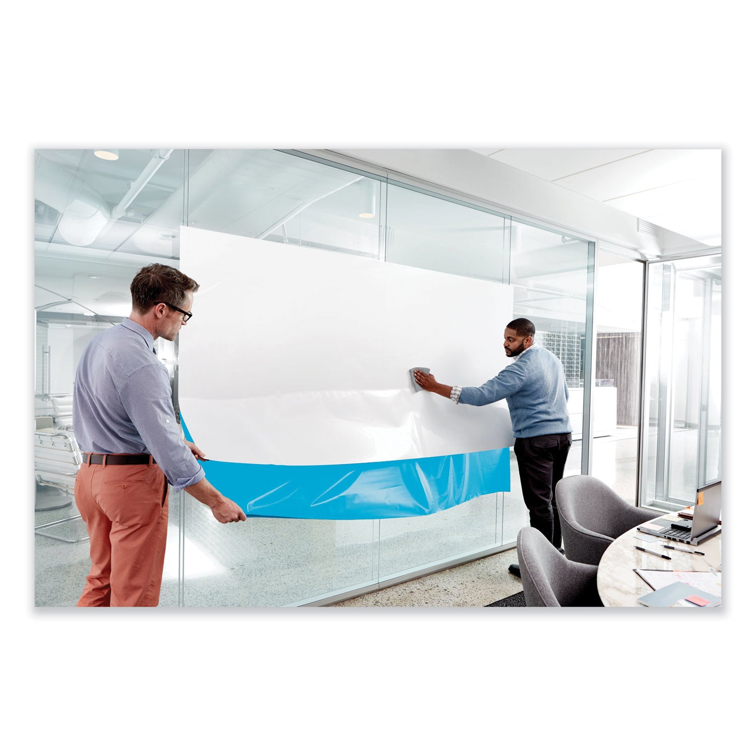 Dry Erase Surface, Laminate Film, 96" x 7 mil x 48", White