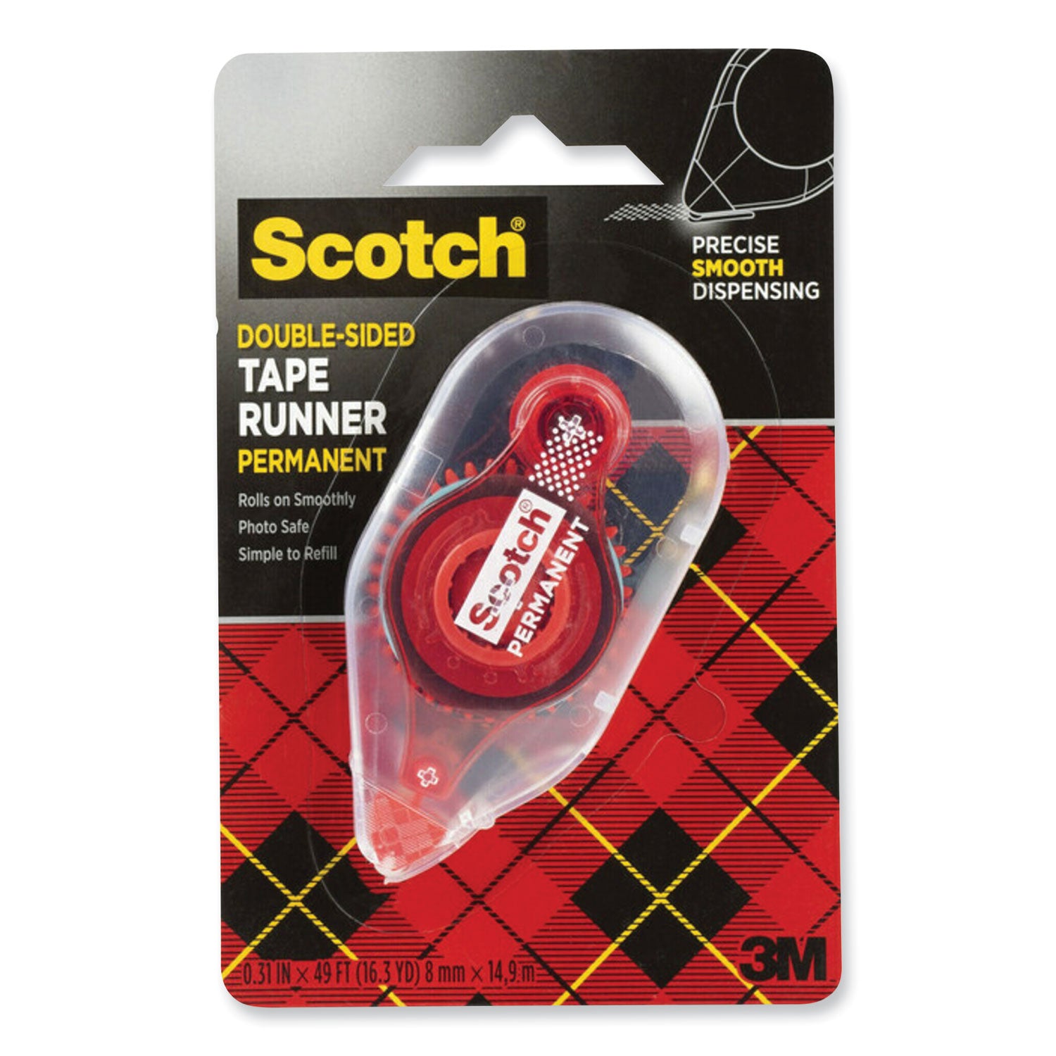 Scotch Double-Sided Tape Runner - Clear - 1 Each