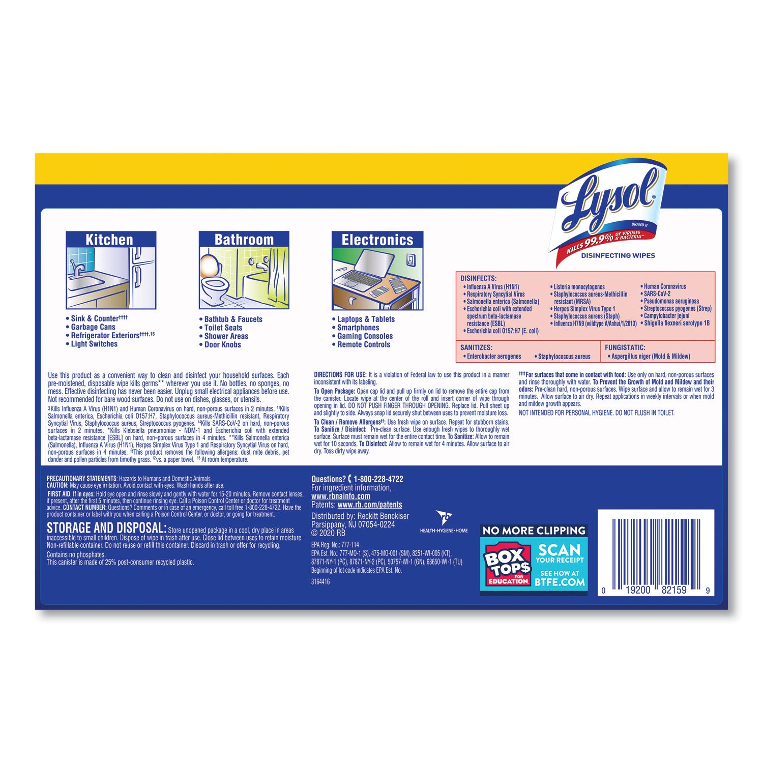 Disinfecting Wipes, 1-Ply, 7 x 7.25, Lemon and Lime Blossom, White, 35 Wipes/Canister, 3 Canisters/Pack