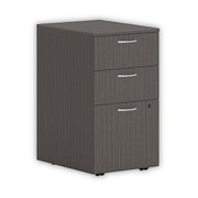HON Mod HLPLPMBBF Pedestal, 3 Drawers, Slate Teak Finish, 28" H x 15" W x 20" D, 1 Each