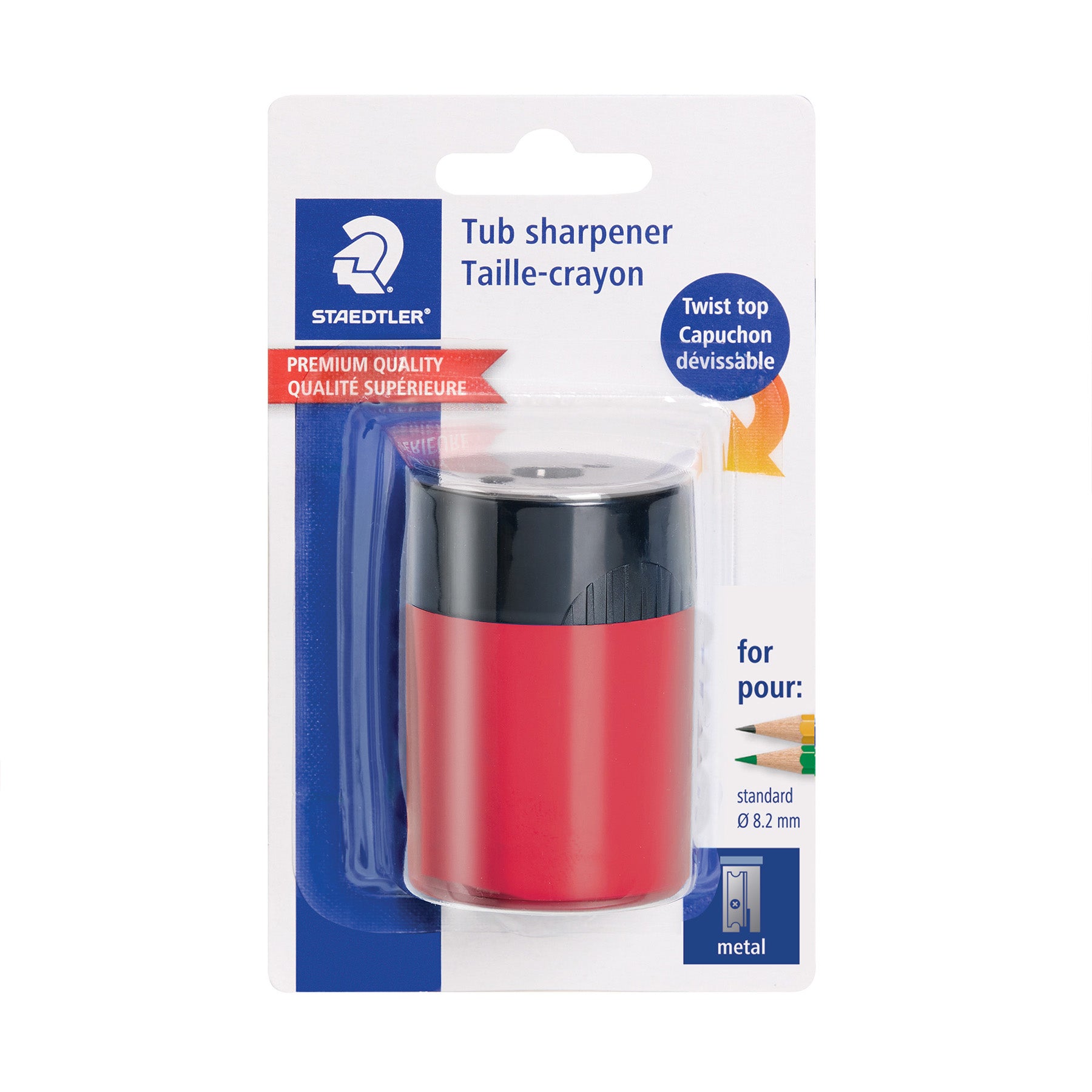 Personal Pencil Sharpener, Single-Size, Screw-top Lid