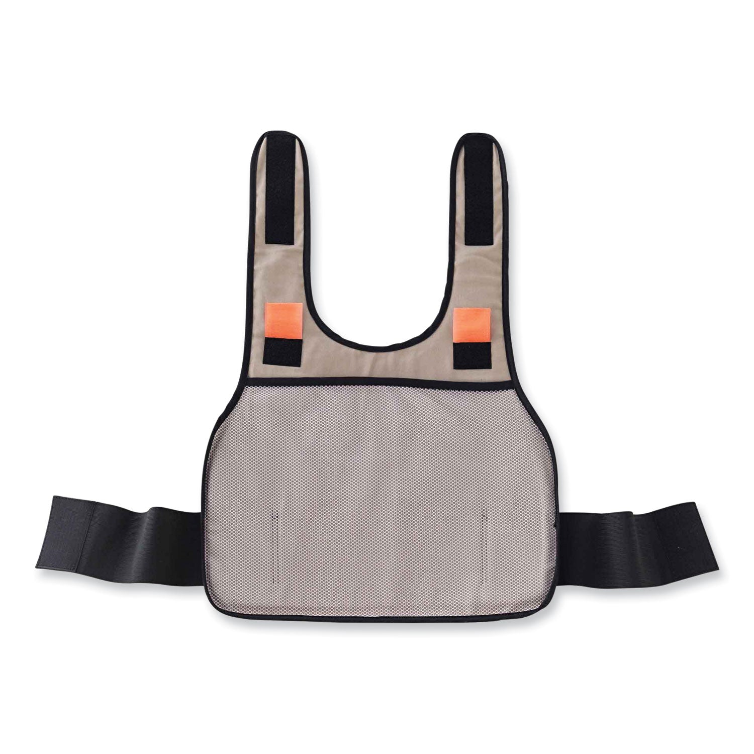 Ergodyne 6235 Standard Cooling Vest - Recommended for: Indoor, Outdoor - Small/Medium - Heat Protection - Hook & Loop Closure - Cotton, Fabric - Khaki - Adjustable, Comfortable, Long Lasting, Flexible, Machine Washable - 1 Each