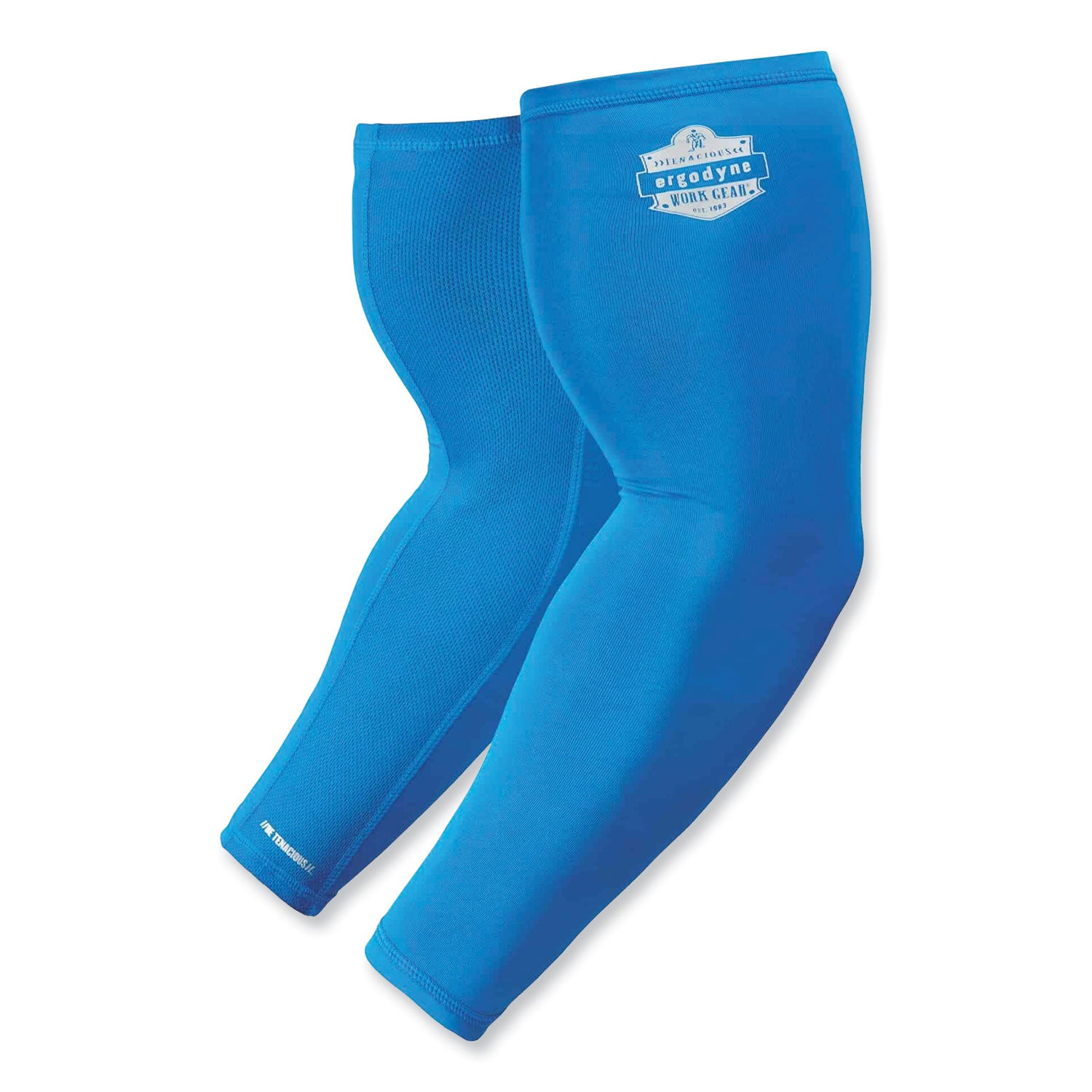 Ergodyne 6690 Cooling Arm Sleeves, XL, 16.90" Length, Blue, Fabric, Durable, Comfortable, UV Protection, Abrasion Resistant, Moisture Wicking, Anti-odor, Machine Washable, Chemical-free, Stretchable, 2 Sleeves per Pack