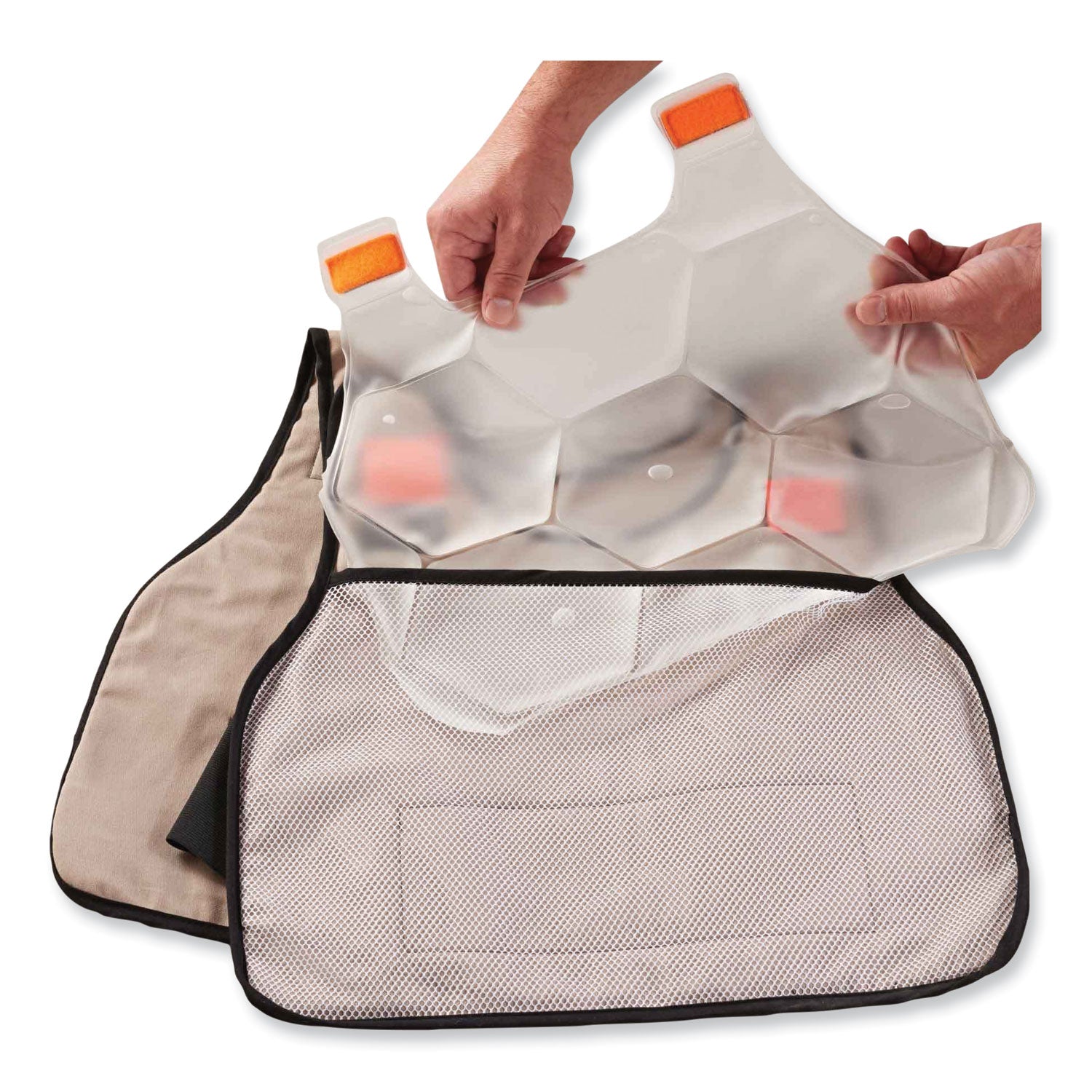 Ergodyne 6220 Phase Change Cooling Vest Charge Packs, Clear/White, Cotton, 2 per Set