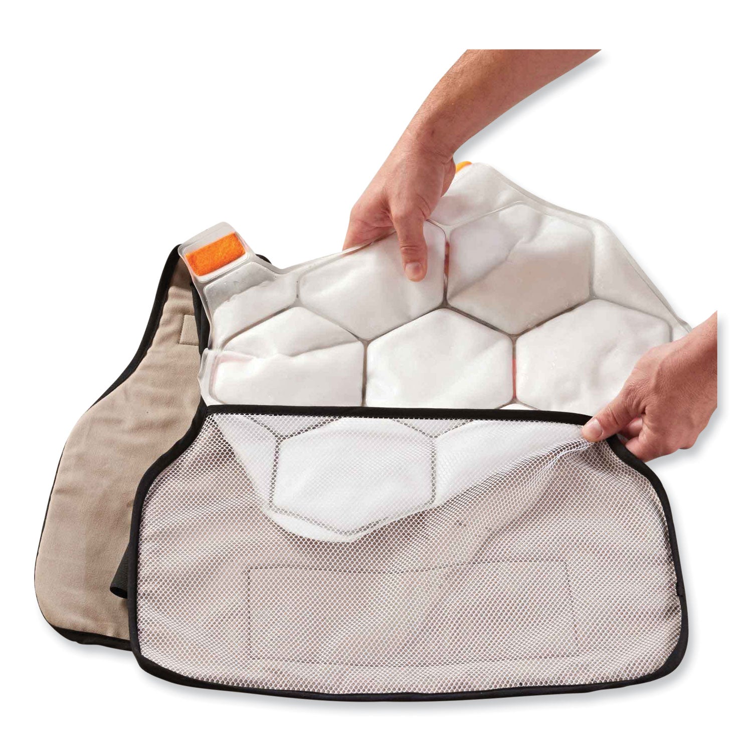 Ergodyne 6220 Phase Change Cooling Vest Charge Packs, Clear/White, Cotton, 2 per Set
