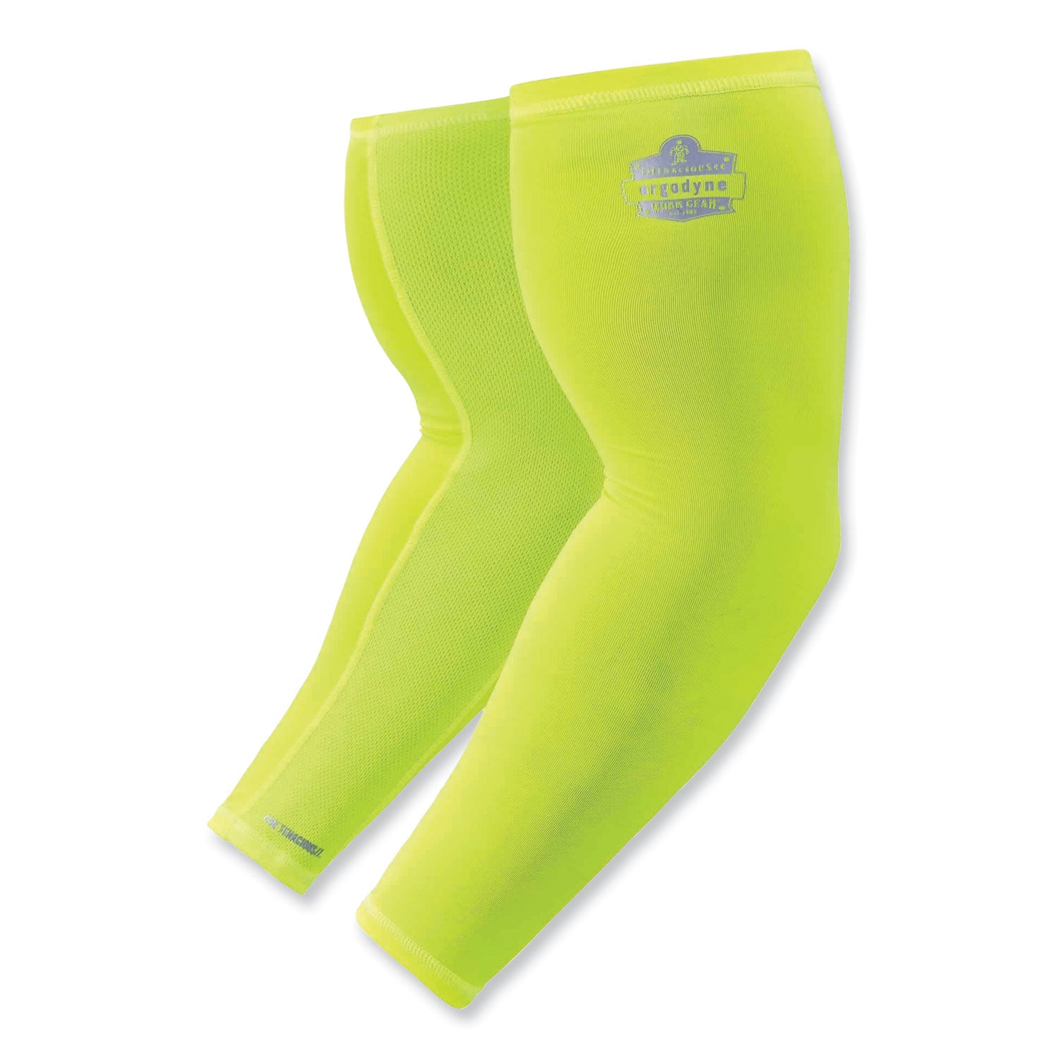 Ergodyne 6690 Cooling Arm Sleeves, XL, 16.90" Length, Lime, Fabric, Durable, Comfortable, UV Protection, Abrasion Resistant, Moisture Wicking, Anti-odor, Machine Washable, Chemical-free, Stretchable, 2 Sleeves per Pack