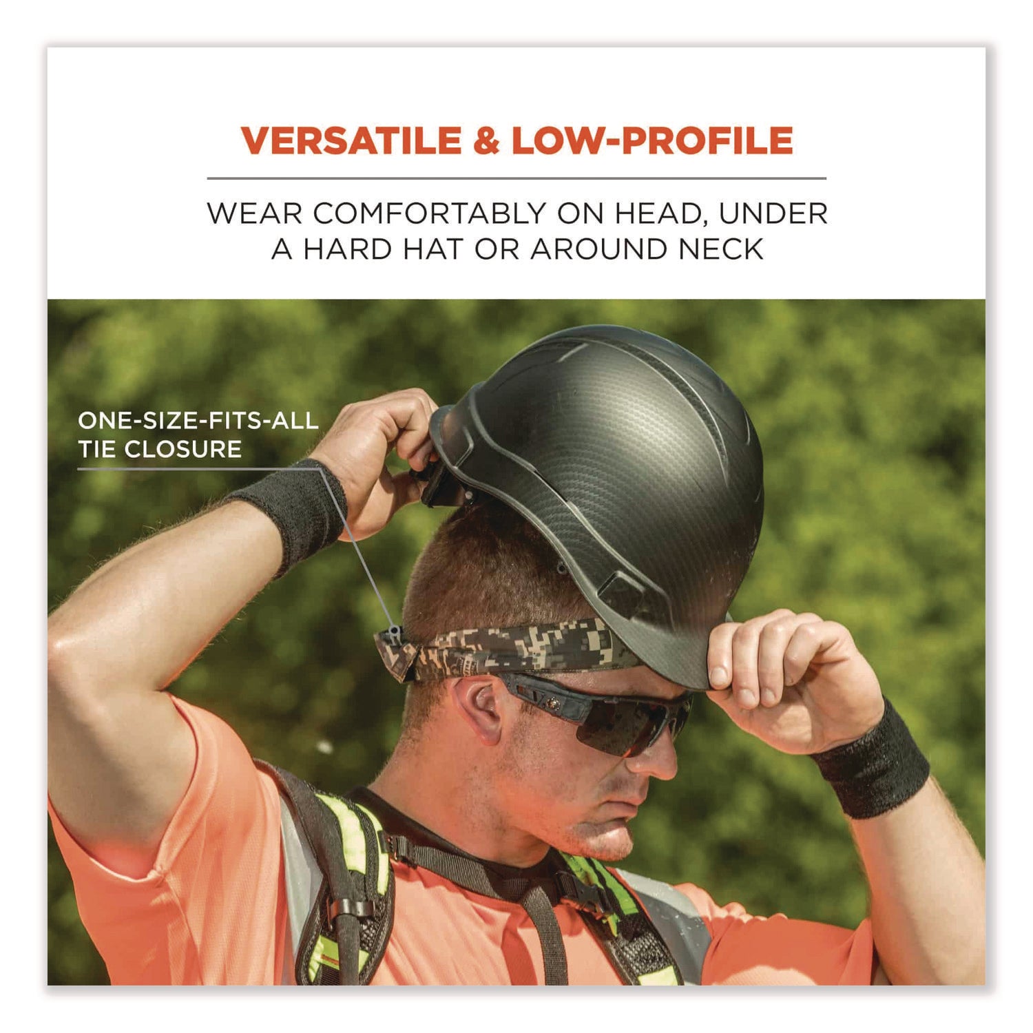 Chill-Its 6700 Cooling Bandana Polymer Tie Headband, One Size Fits Most, Stars and Stripes