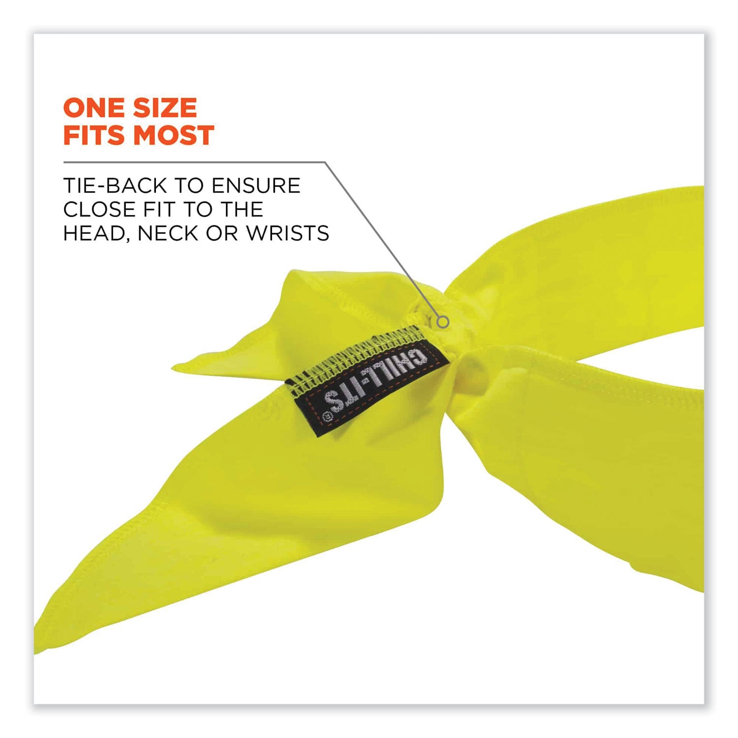 Ergodyne 6702 Cooling Bandana - Yellow - Polymer