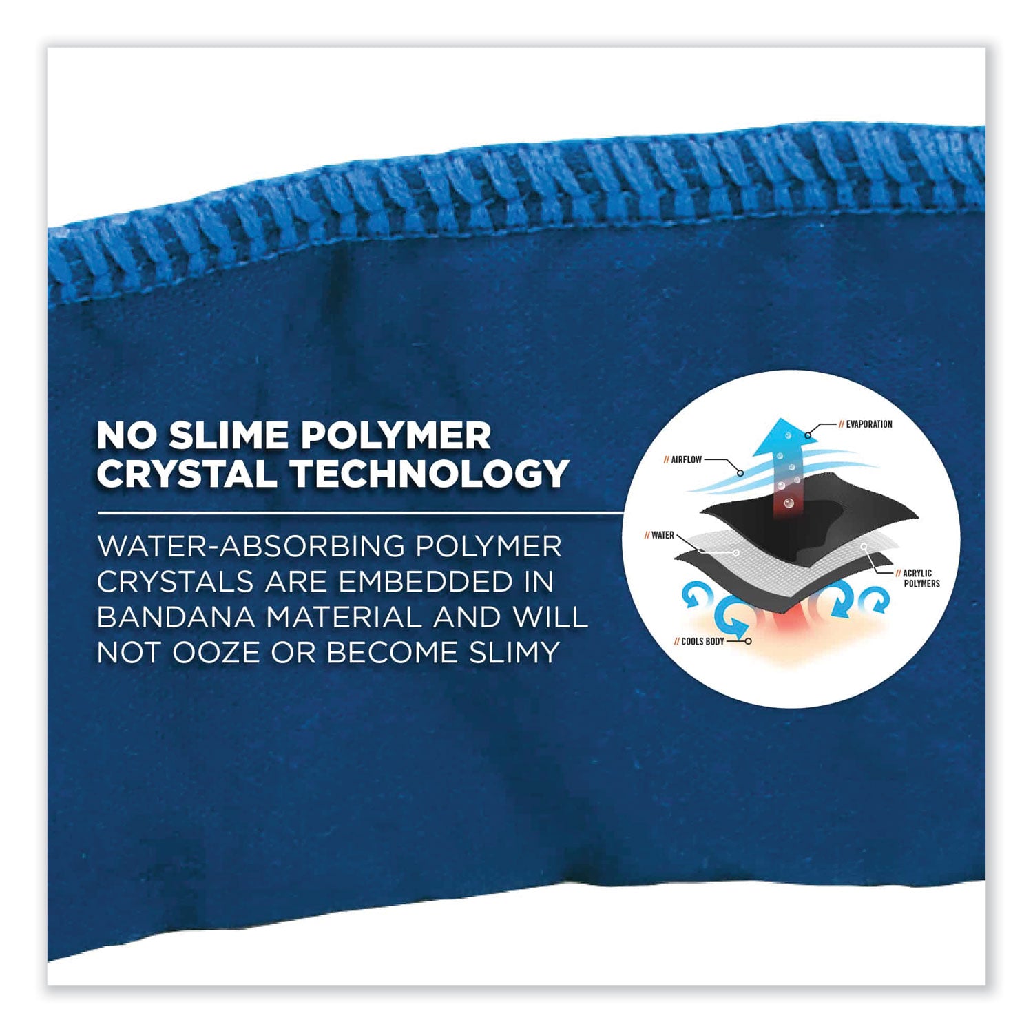 Ergodyne 6702 Cooling Bandana - Blue - Polymer
