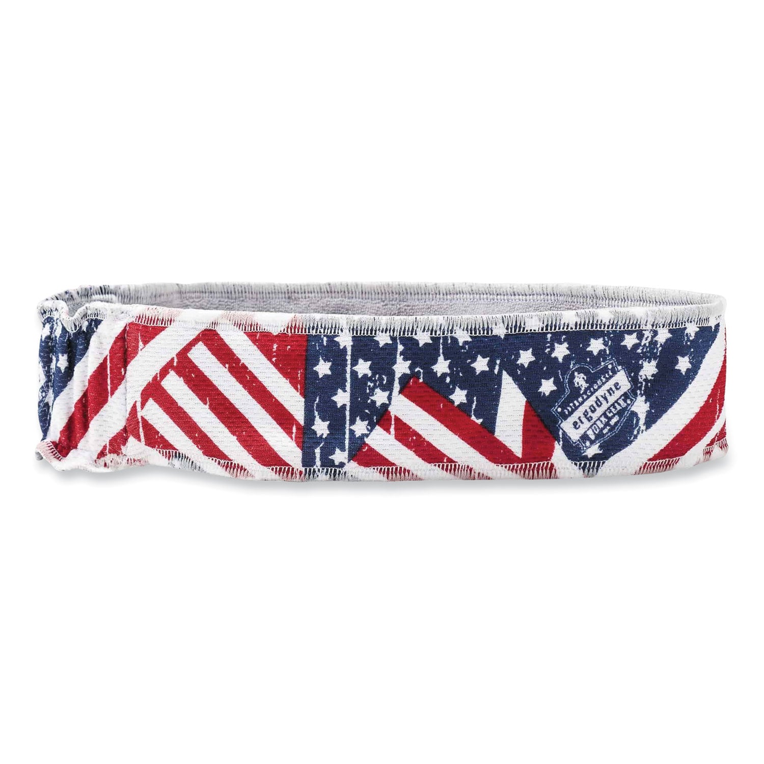 Ergodyne 6605 High-Performance Headband - Stars and Stripes Design - 2" Height x 0.3" Width x 20" Length - Cloth, Elastic - 6 / Carton
