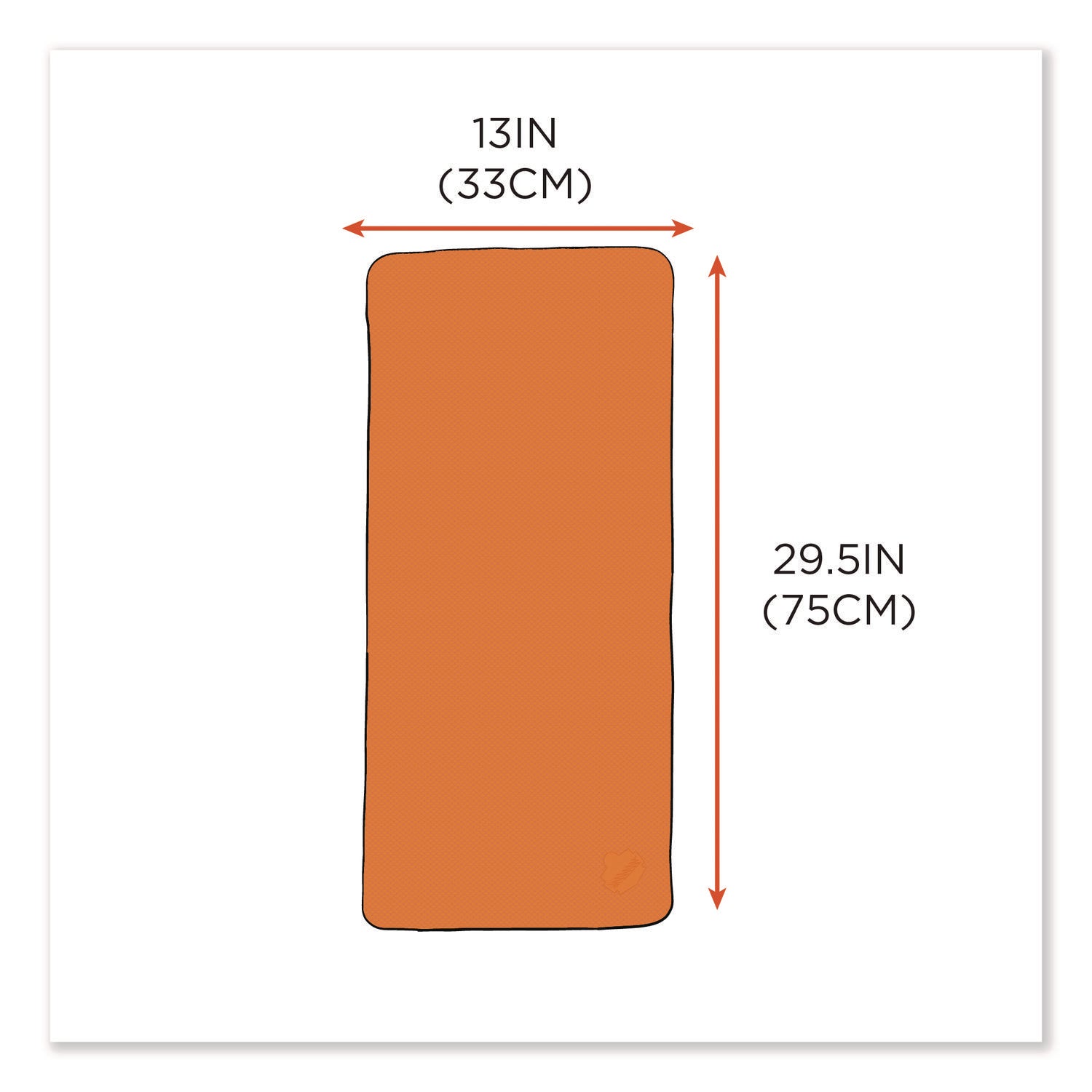 Ergodyne Evaporative Cooling Towel - Orange - 1 Each