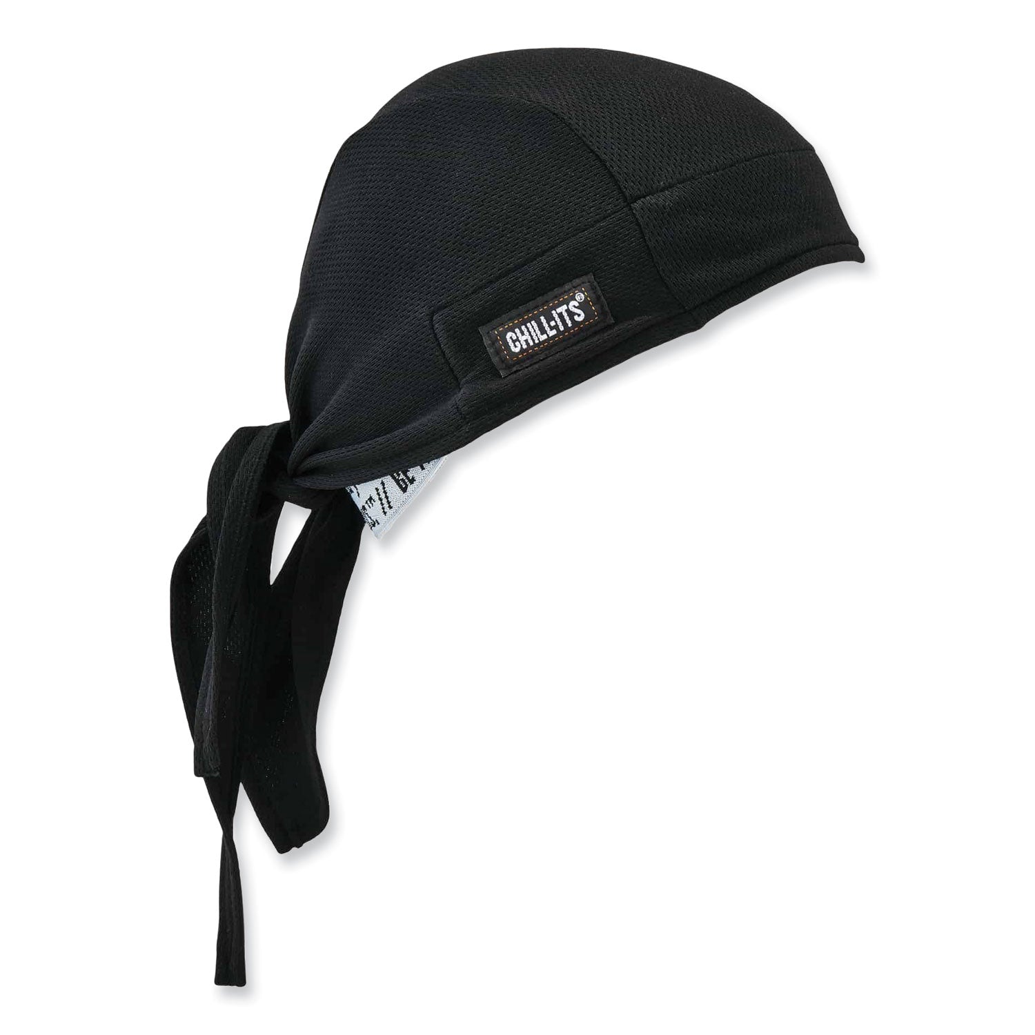 Ergodyne High-Performance Bandana Do Rag - Black - Fabric - 6 / Carton
