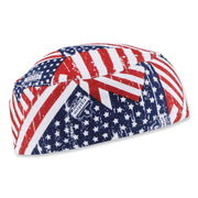 Ergodyne 6630 Skull Cap, Terry Cloth, Stars & Stripe Pattern, Fabric and Elastic, Moisture Absorbent, Stretchable, Comfortable, Machine Washable, 6 per Carton