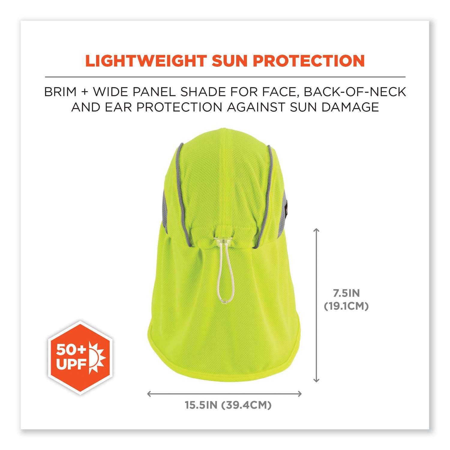 Ergodyne 6650 High-Performance Hat with Neck Shade - Lime