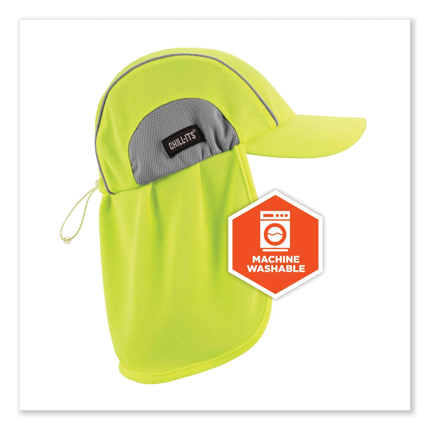 Ergodyne 6650 High-Performance Hat with Neck Shade - Lime
