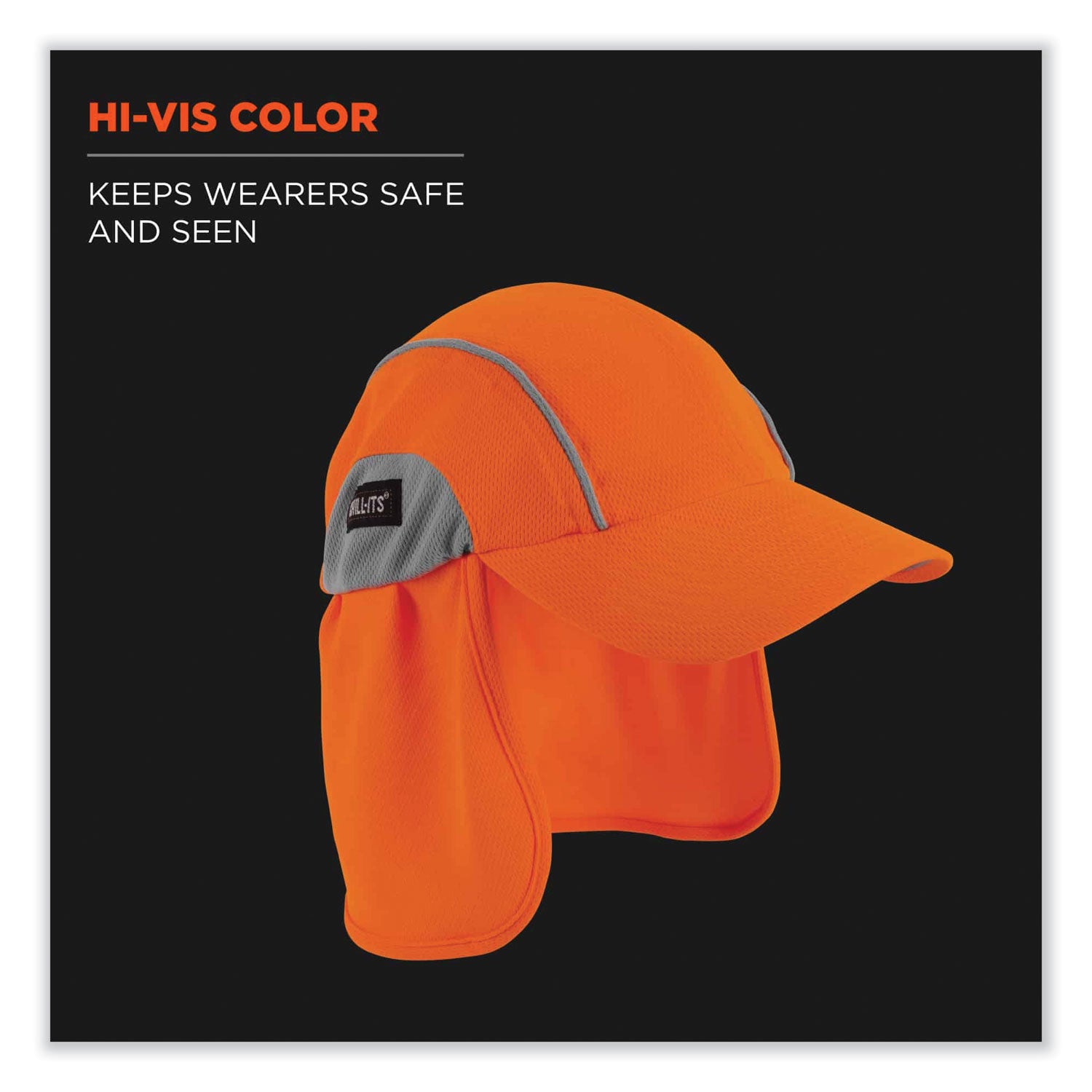 Ergodyne 6650 High-Performance Hat with Neck Shade - Orange