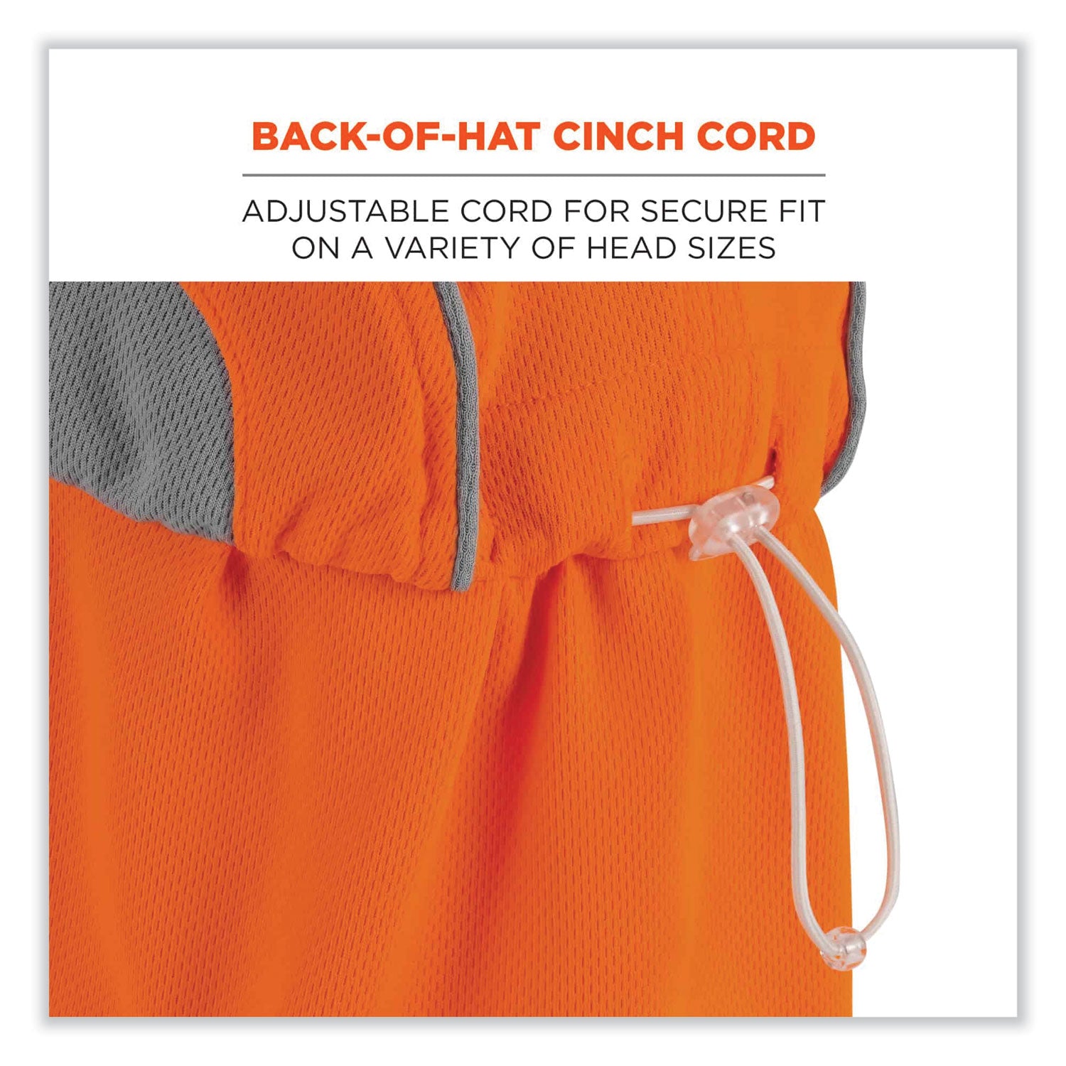 Ergodyne 6650 High-Performance Hat with Neck Shade - Orange