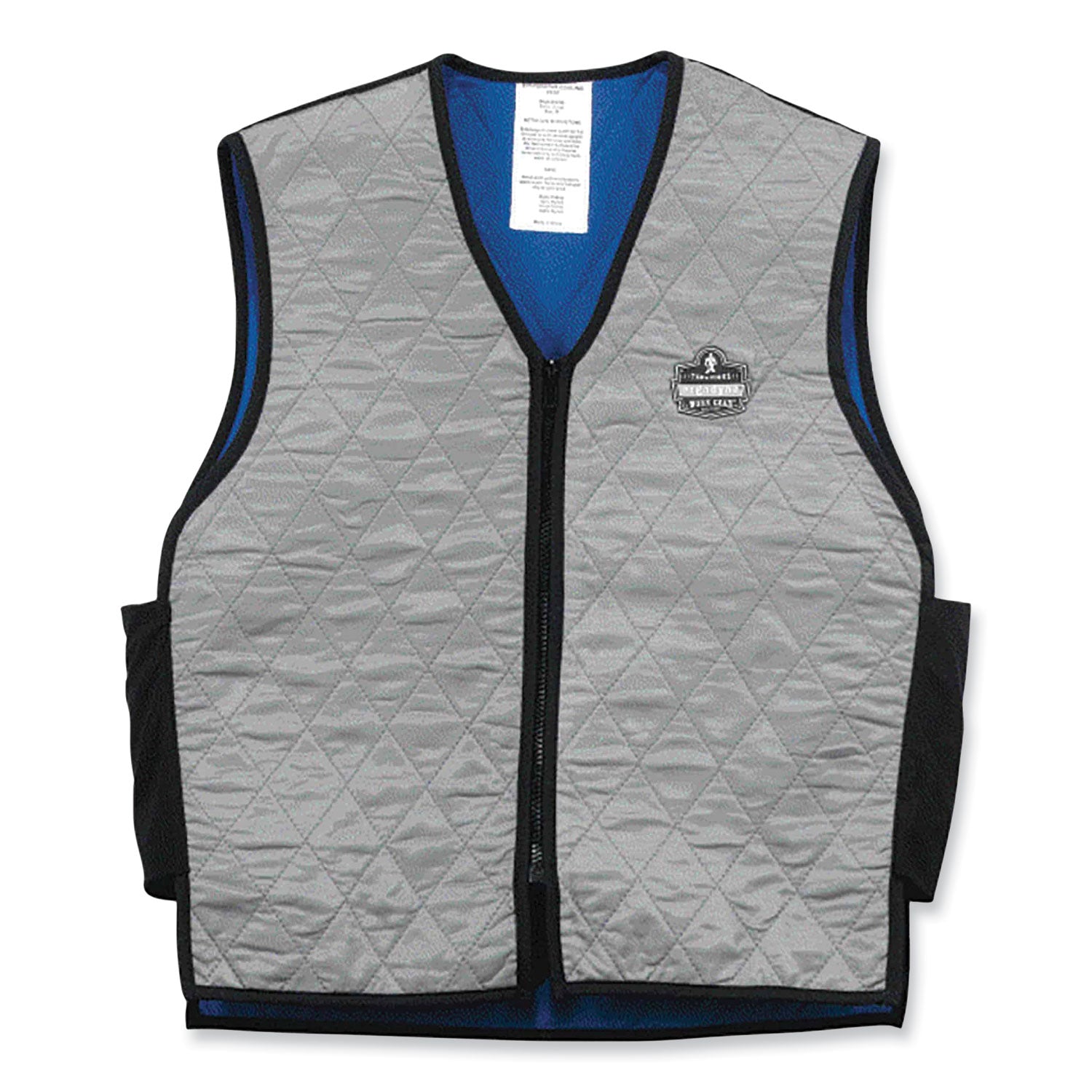 Ergodyne 6665 Evaporative Cooling Vest - 2-Xtra Large - Polyester, Fabric, Nylon, Mesh - Black, Gray - Water Repellent, Pocket, Comfortable, Durable, Ventilation, Stretchable, Lightweight, Washable, Breathable, Evaporation Resistant - 1 Each