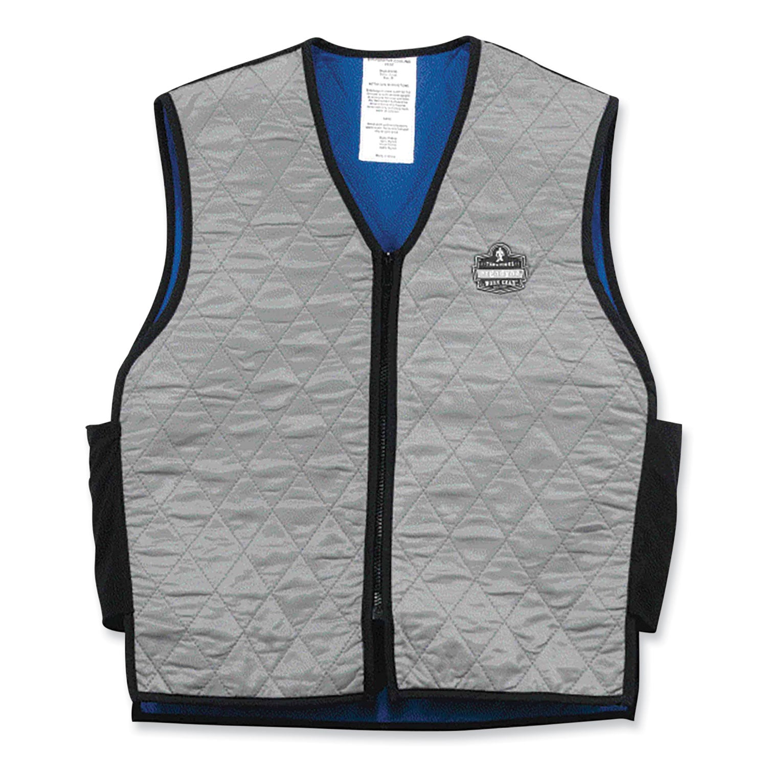 Ergodyne 6665 Evaporative Cooling Vest - 3-Xtra Large - Polyester, Fabric, Nylon, Mesh - Black, Gray - Water Repellent, Pocket, Comfortable, Durable, Ventilation, Stretchable, Lightweight, Washable, Breathable, Evaporation Resistant - 1 Each
