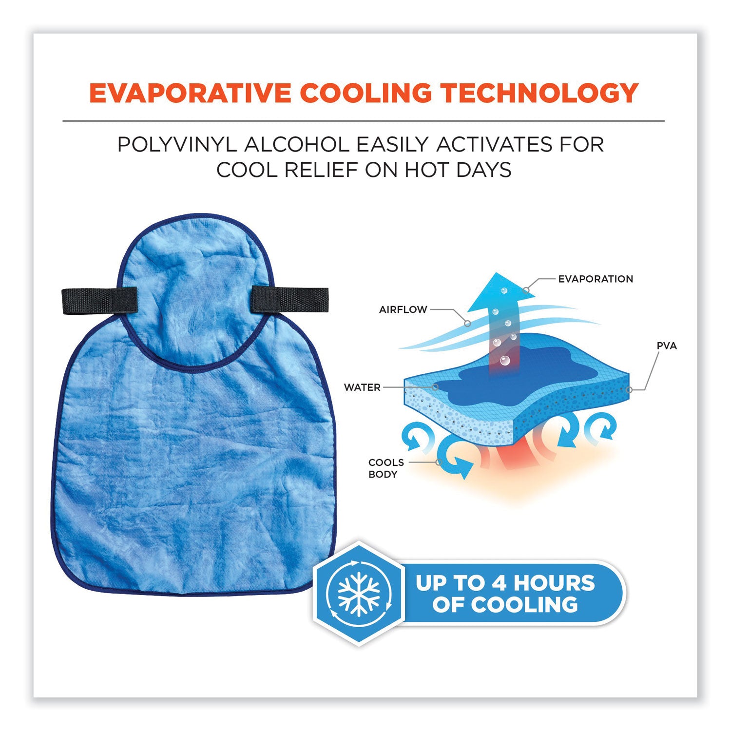 9.5" Height x 0.5" Width - Blue - Polyvinyl Alcohol (PVA) - 6 / Carton