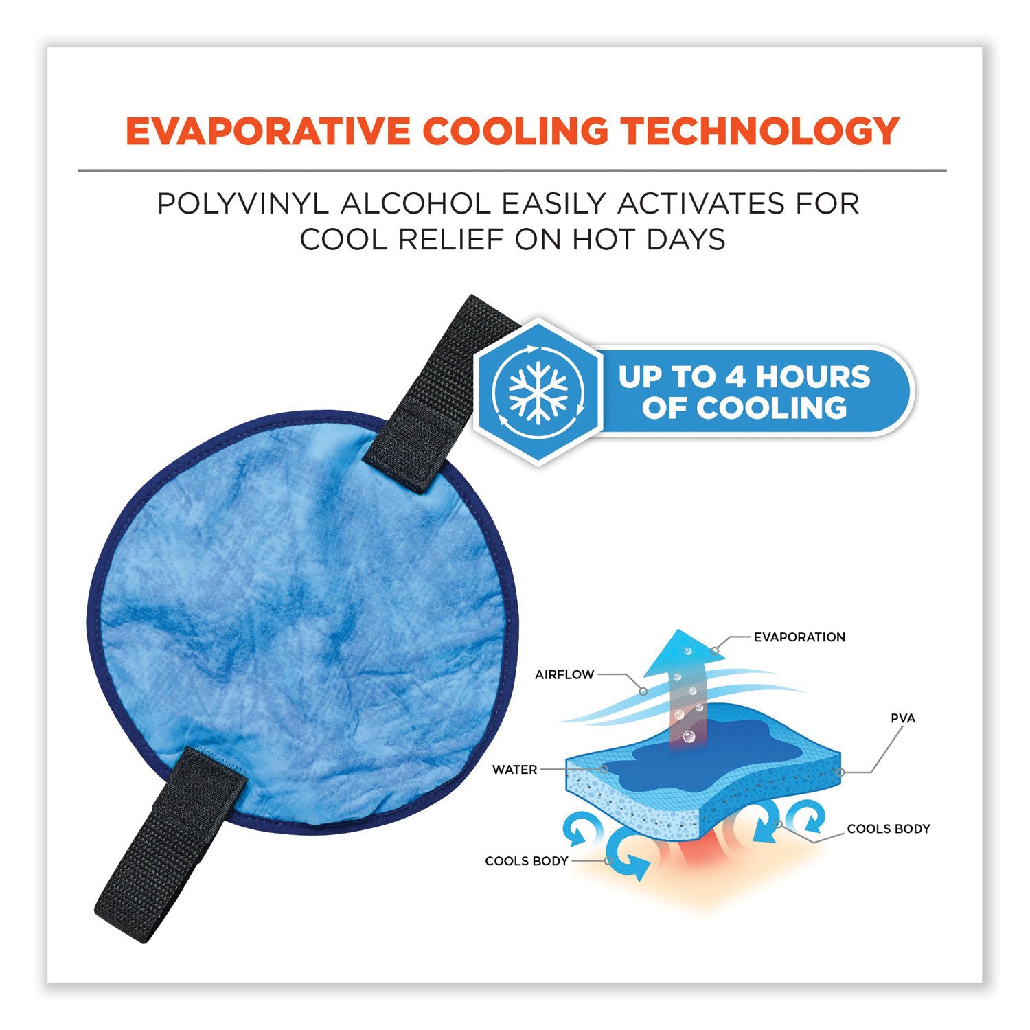 9.5" Height x 0.5" Width - Blue - Polyvinyl Alcohol (PVA) - 6 / Carton