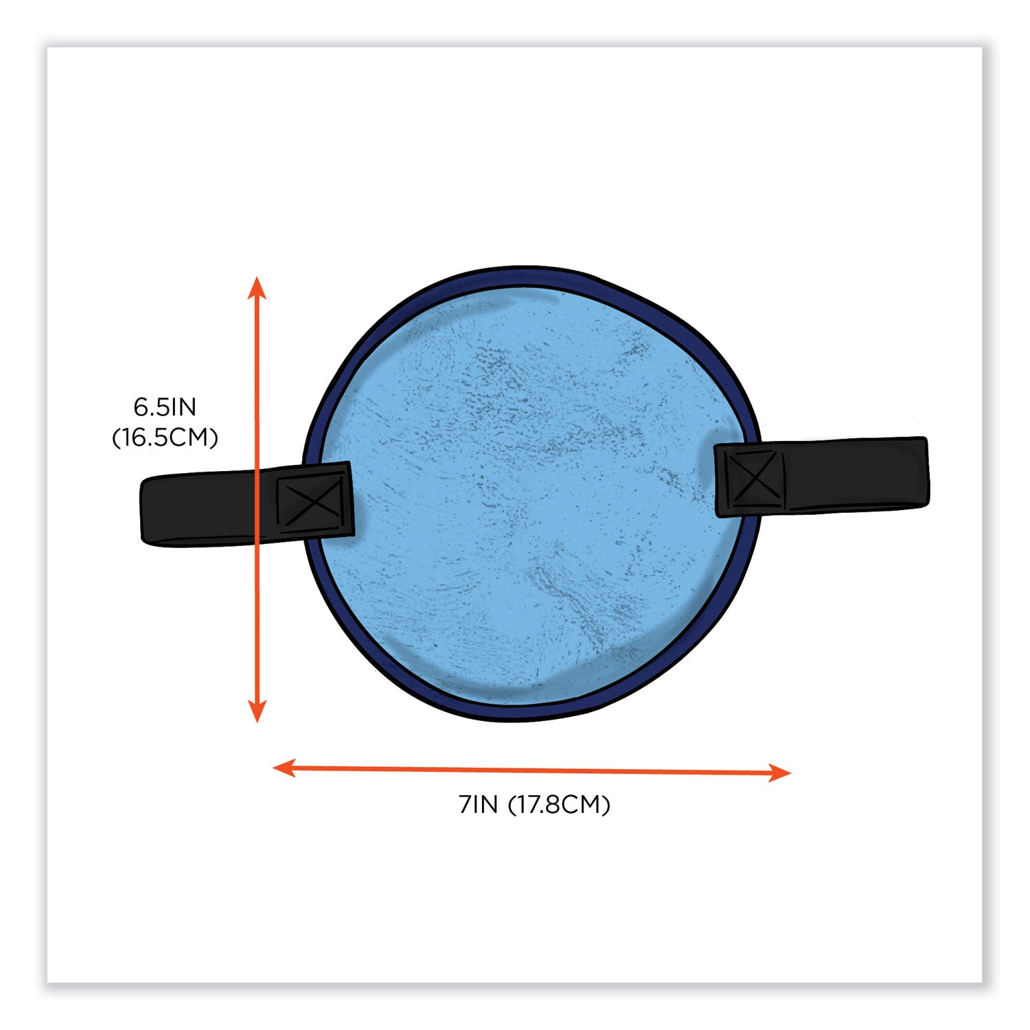 9.5" Height x 0.5" Width - Blue - Polyvinyl Alcohol (PVA) - 6 / Carton