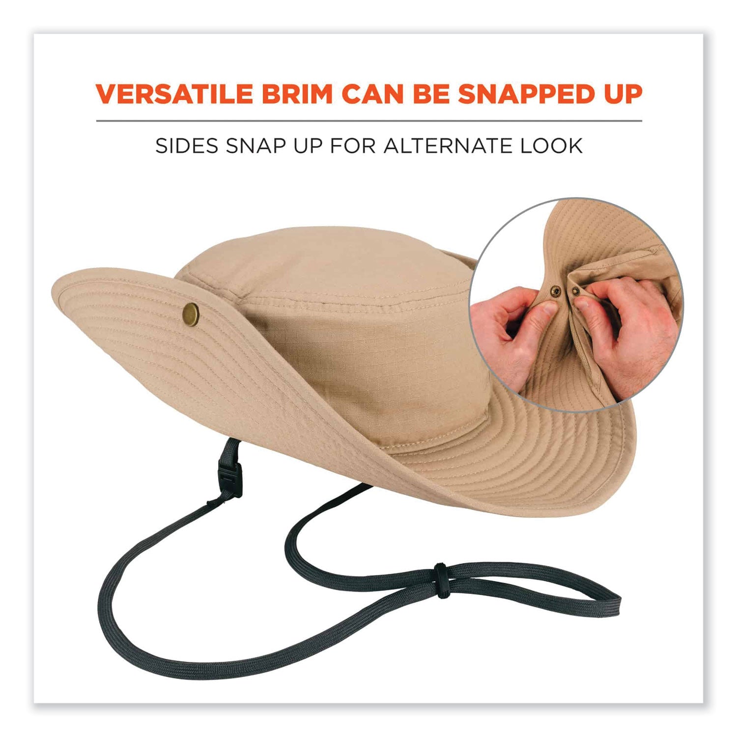 Ergodyne 8936 Lightweight Ranger Hat, Large/Extra Large, Khaki, Polyester/Cotton, 1 Each