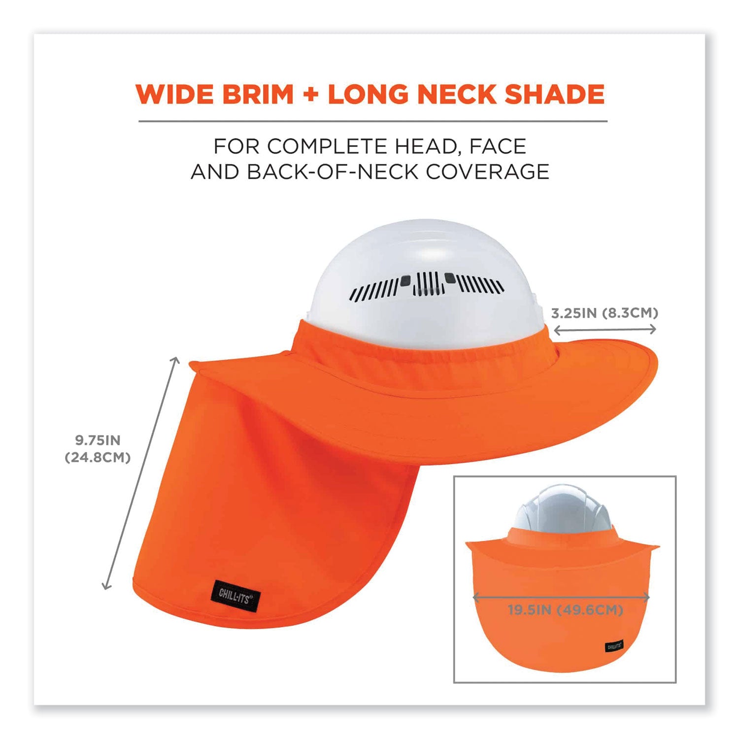 0.4" Width x 14.1" Height x 16.8" Length - Orange - Elastic, Plastic, Polyester - 1 Each