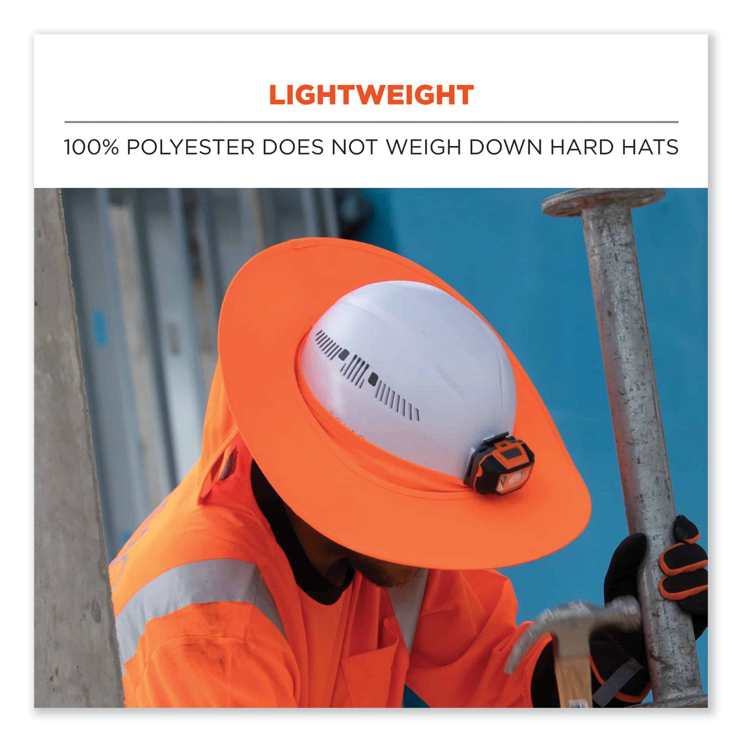 0.4" Width x 14.1" Height x 16.8" Length - Orange - Elastic, Plastic, Polyester - 1 Each