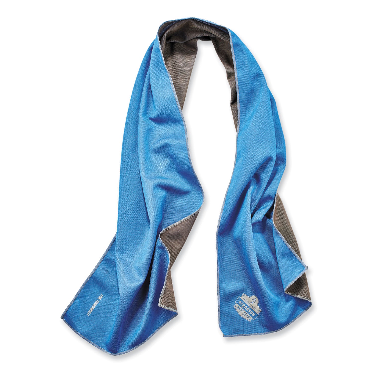 Ergodyne 6602MF Evaporative Microfiber Cooling Towel - 7.3" Height x 2.5" Width - Blue - MicroFiber - 1 Each