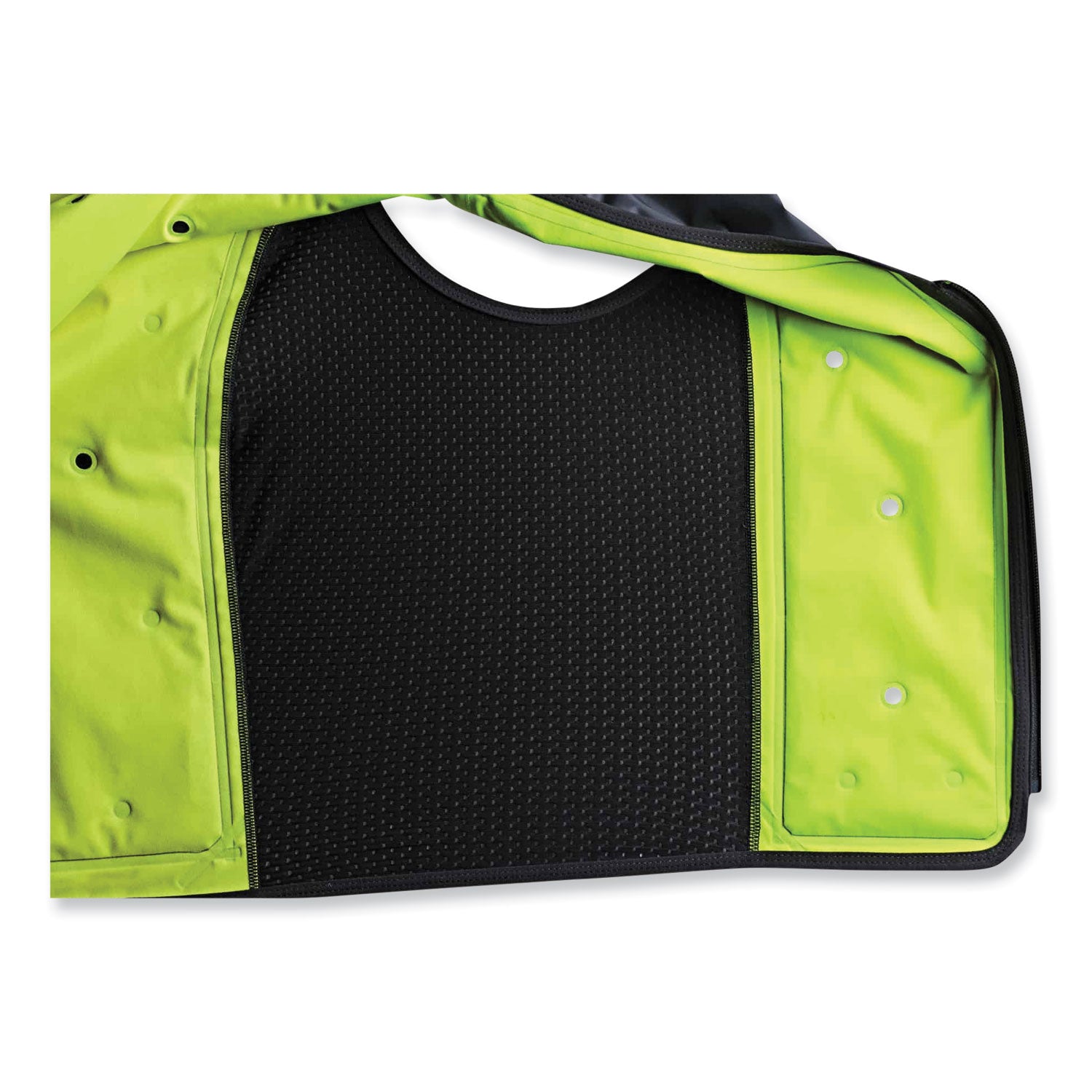 Ergodyne 6685 Premium Dry Evaporative Cooling Vest, Large, Zipper Closure, Lime, Machine Washable, Lightweight, Durable, Ventilated, Antimicrobial, High Visibility, Stretchable, Snug Fit, 1 Each