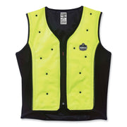 Ergodyne 6685 Premium Dry Evaporative Cooling Vest, Extra Large, Zipper Closure, Lime, Machine Washable, Lightweight, Durable, Ventilated, Antimicrobial, High Visibility, 1 Each