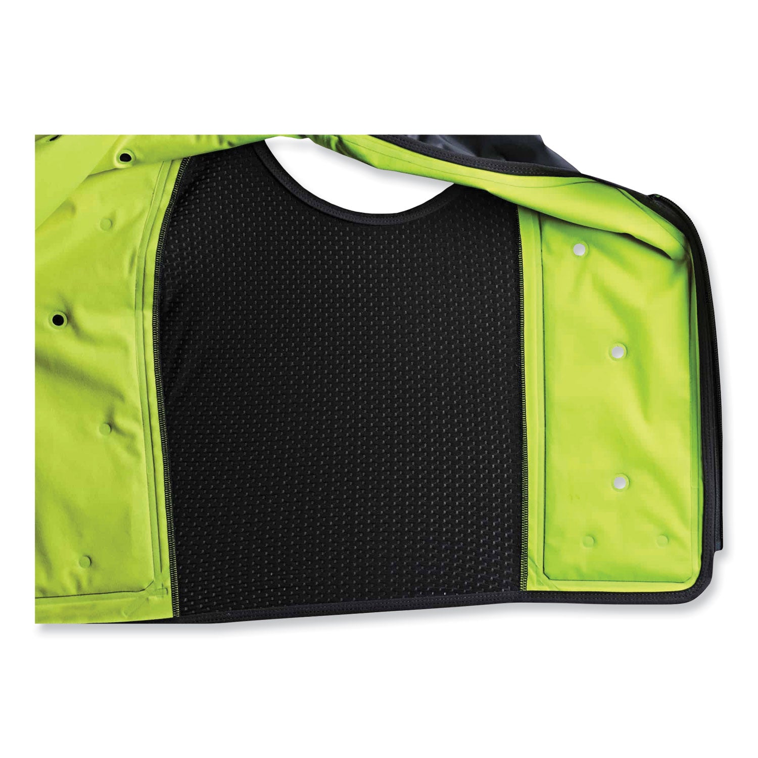 Ergodyne 6685 Premium Dry Evaporative Cooling Vest, 4-Xtra Large, Zipper Closure, Lime, Machine Washable, Lightweight, Durable, Ventilated, Antimicrobial, High Visibility, 1 Each