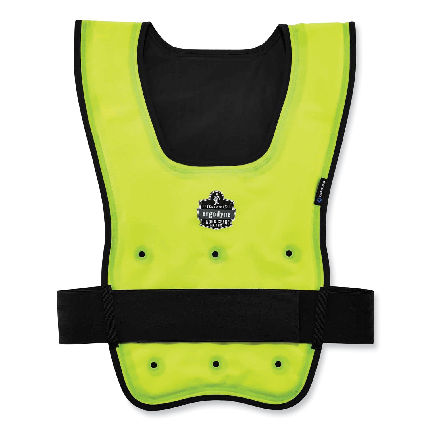 Ergodyne 6687 Economy Dry Evaporative Cooling Vest, Large/Extra Large, Strap Closure, Lime, Machine Washable, Lightweight, Durable, Antimicrobial, High Visibility, 1 Each