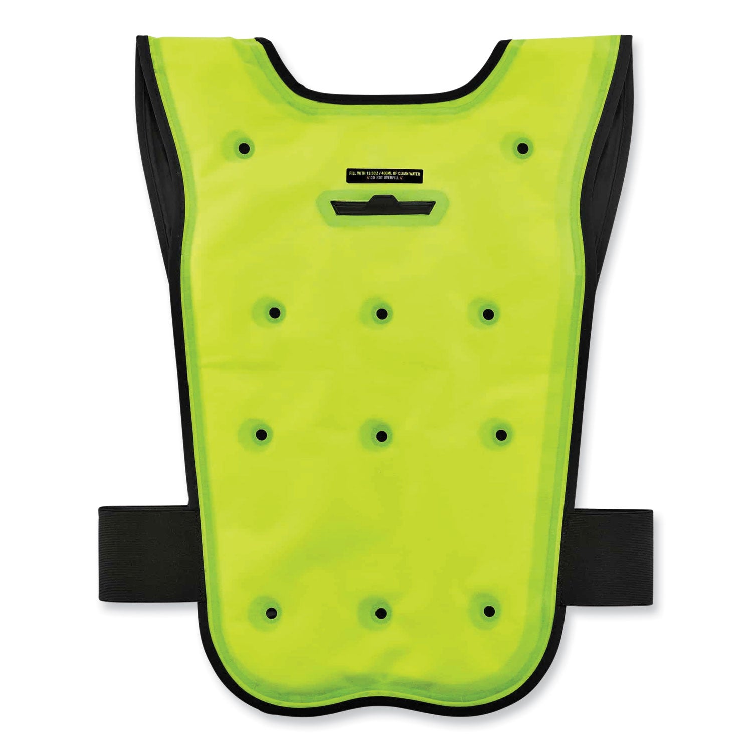 Ergodyne 6687 Economy Dry Evaporative Cooling Vest, Large/Extra Large, Strap Closure, Lime, Machine Washable, Lightweight, Durable, Antimicrobial, High Visibility, 1 Each