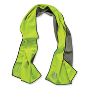 Ergodyne 6602MF Evaporative Microfiber Cooling Towel - 7.3" Height x 2.5" Width - Lime - MicroFiber - 1 Each