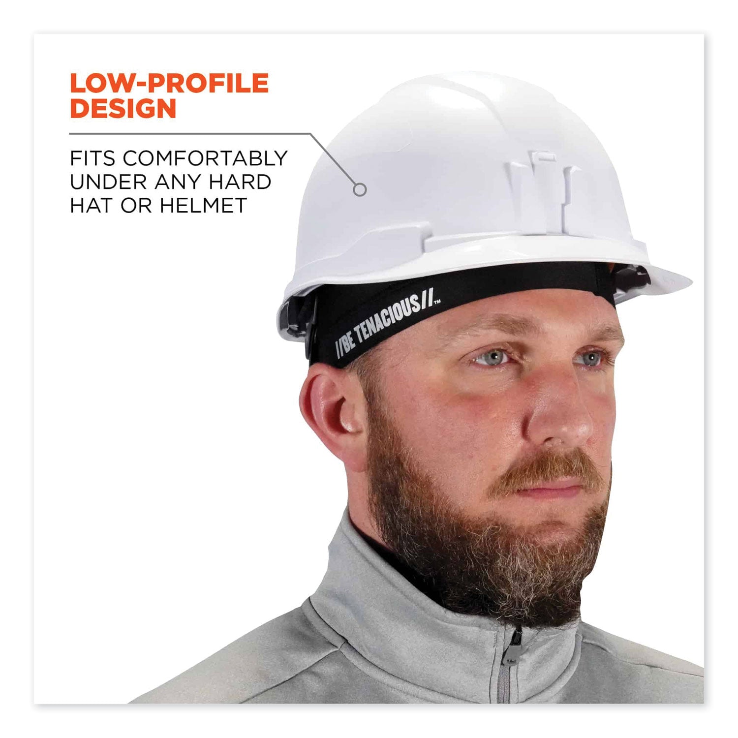 Ergodyne 6632 Cooling Skull Cap - Fabric, Elastic - Black
