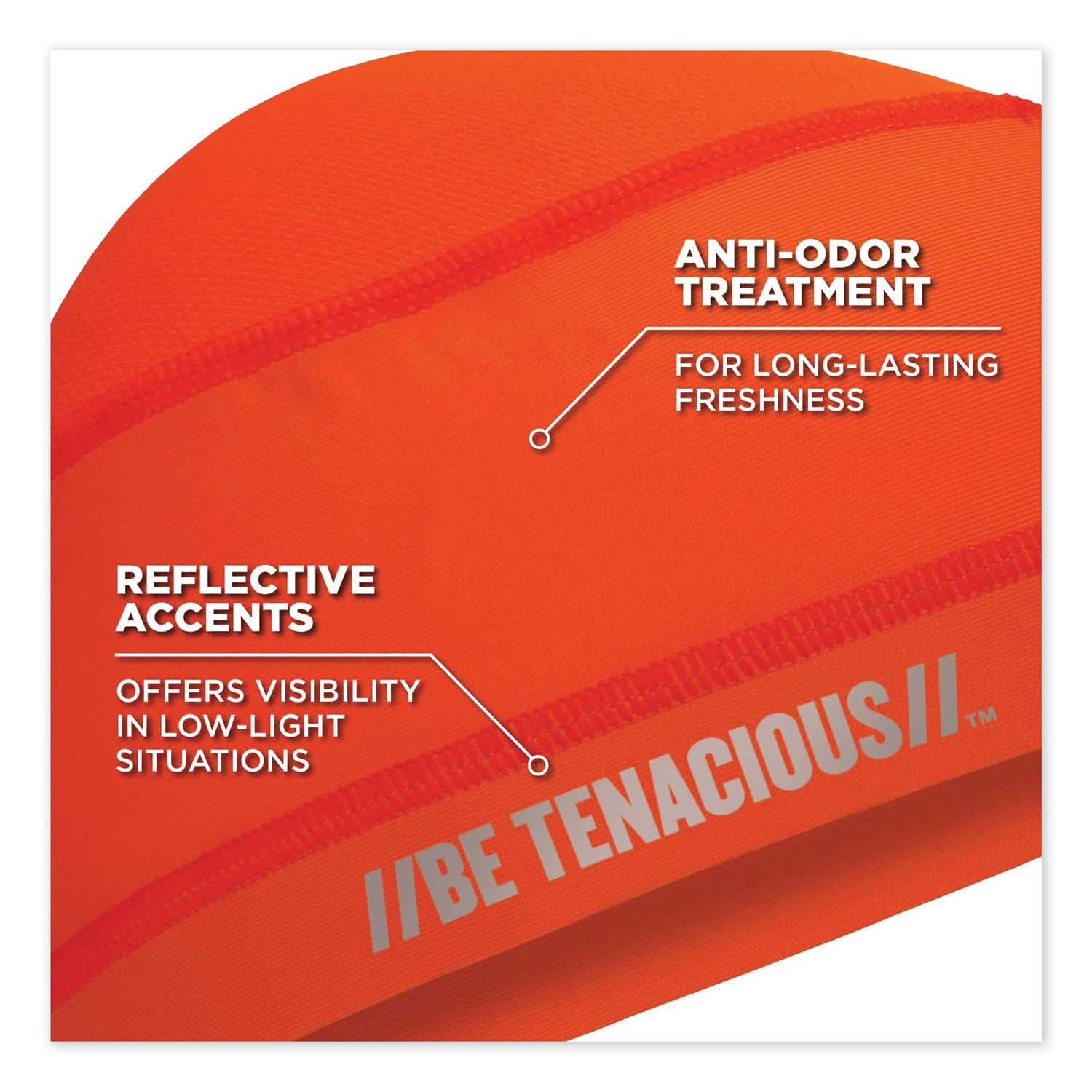 Ergodyne 6632 Cooling Skull Cap - Fabric, Elastic - Orange